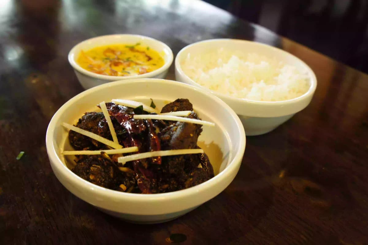 A dish served at Malabar Palace